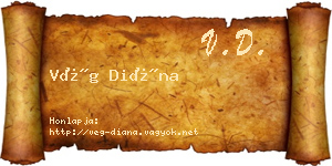 Vég Diána névjegykártya